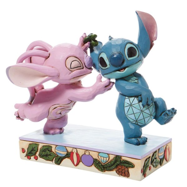 ANGEL Y STITCH BAJO EL MISTLESTICK - DISNEY TRADITIONS