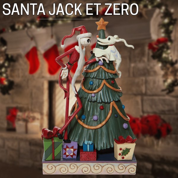 SANTA JACK Y ZERO DECORAN EL ÁRBOL DE NAVIDAD - DISNEY TRADITIONS