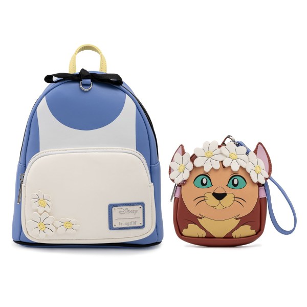 MINI MOCHILA ALICIA EN EL PAÍS DE LAS MARAVILLAS CON BOLSA DESMONTABLE - DISNEY LOUNGEFLY