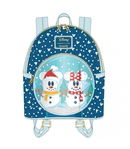 MOCHILA MINI MOCHILA GLOBO DE NIEVE MICKEY Y MINNIE - DISNEY LOUNGEFLY