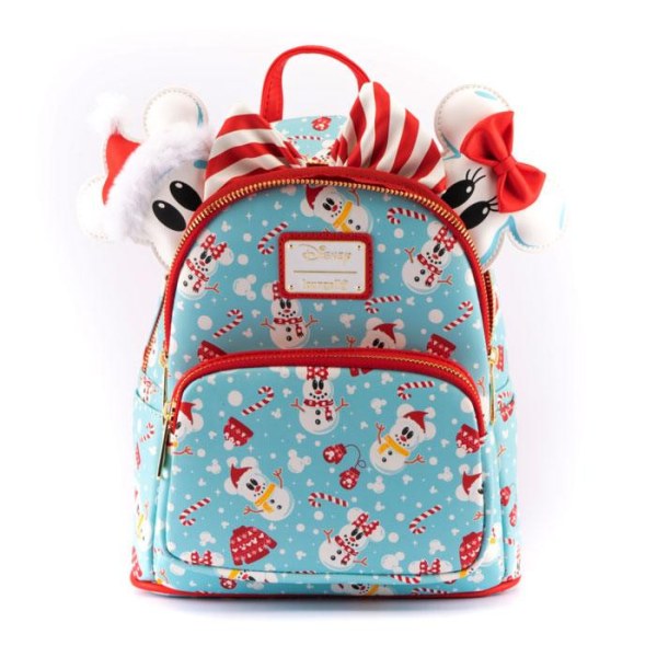 MINI MOCHILA Y DIADEMA MICKEY & MINNIE MUÑECOS DE NIEVE - DISNEY LOUNGEFLY