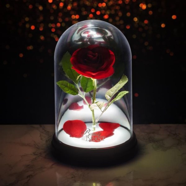 LÁMPARA ROSA ENCANTADA - DISNEY LA BELLA Y LA BESTIA