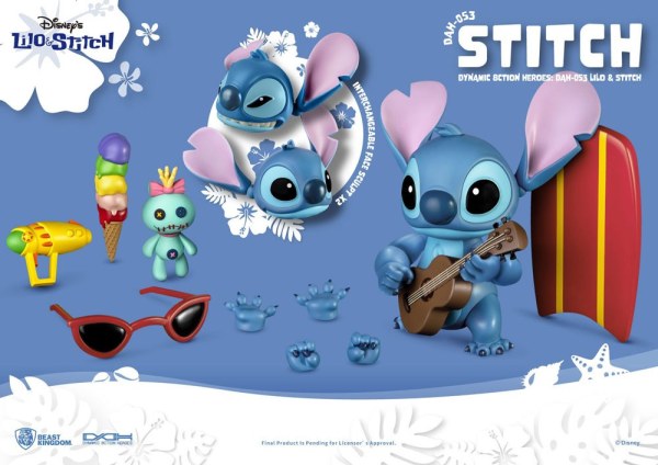 STITCH ARTICULADO - HÉROES DE ACCIÓN DINÁMICA DE DISNEY