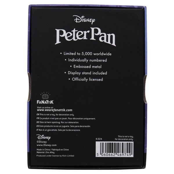 LINGOTE COLECCIONABLE DE PETER PAN - EDICIÓN LIMITADA