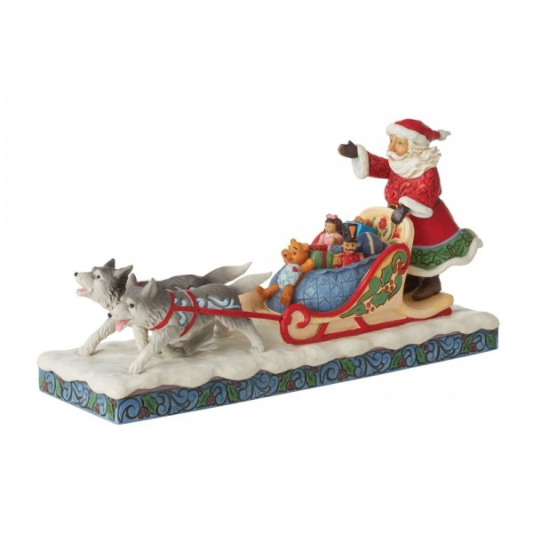 PAPÁ NOEL EN DOGSLEDGE- JIM SHORE HEARTWOOD CREEK