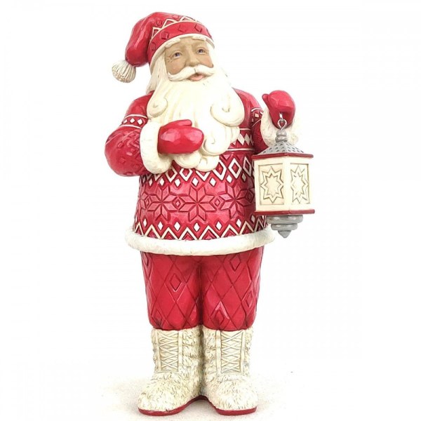 SANTA NÓRDICA CON LINTERNA - JIM SHORE HEARTWOOD CREEK