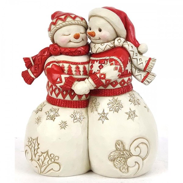 PAREJA DE MUÑECOS DE NIEVE NÓRDICOS - JIM SHORE HEARTWOOD CREEK