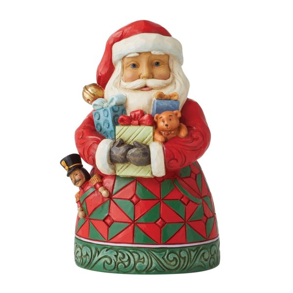 PAPÁ NOEL CON LOS BRAZOS CARGADOS DE REGALOS - JIM SHORE HEARTWOOD CREEK