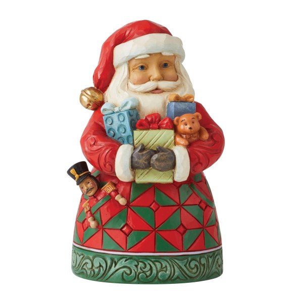 PAPÁ NOEL CON LOS BRAZOS CARGADOS DE REGALOS - JIM SHORE HEARTWOOD CREEK
