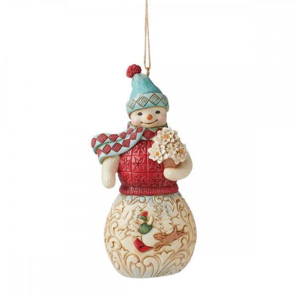 ORNAMENTO DE MUÑECO DE NIEVE DEL PAÍS DE LAS MARAVILLAS - JIM SHORE HEARTWOOD CREEK