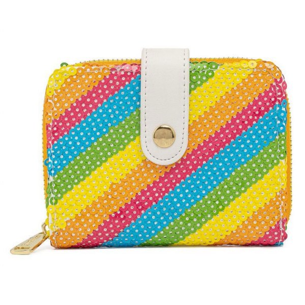 CARTERA MINNIE ARCO IRIS LENTEJUELAS - DISNEY LOUNGEFLY