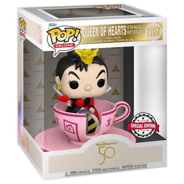 ¡ FUNKO POP! 1107 EDICIÓN ESPECIAL - DISNEY WORLD 50 REINA DE CORAZONES EN TAZA - ALICIA EN EL PAÍS DE LAS MARAVILLAS