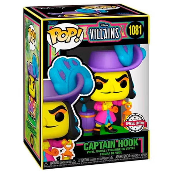 ¡ FUNKO POP! 1081 - CAPITÁN GANCHO LUZ NEGRA - PETER PAN - EDICIÓN ESPECIAL