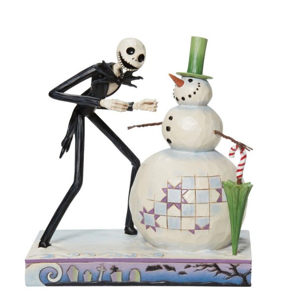DISNEY TRADITIONS => MR JACK CON EL MUÑECO DE NIEVE - LA NIGHTMARE BEFORE CHRISTMAS