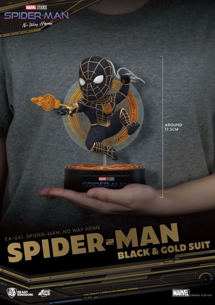 ATAQUE DE HUEVO SPIDER-MAN NO HAY CAMINO A CASA - TRAJE NEGRO Y ORO DE SPIDER-MAN