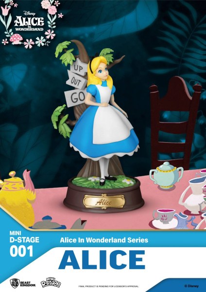 PACK 6 FIGURAS MINI ALICIA EN EL PAÍS DE LAS MARAVILLAS - MINI DISNEY D-STAGE