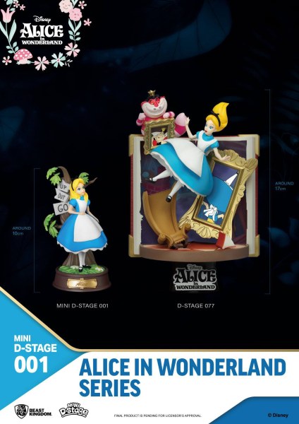 PACK 6 FIGURAS MINI ALICIA EN EL PAÍS DE LAS MARAVILLAS - MINI DISNEY D-STAGE