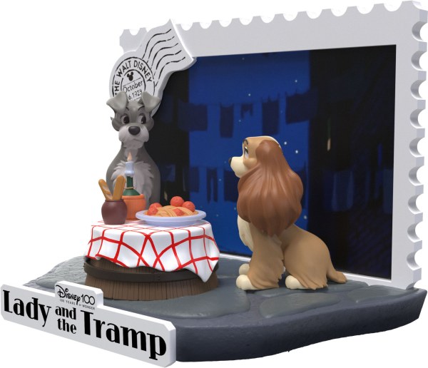 DIORAMA LA DAMA Y EL VAGABUNDO - ETAPA D DEL 100 ANIVERSARIO DE DISNEY