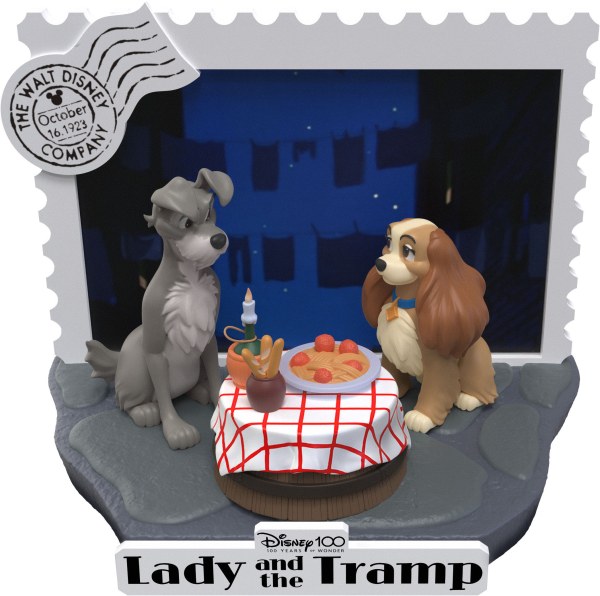DIORAMA LA DAMA Y EL VAGABUNDO - ETAPA D DEL 100 ANIVERSARIO DE DISNEY