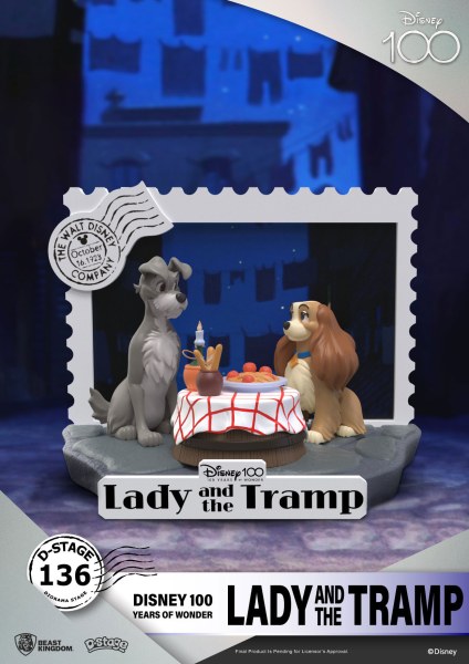 DIORAMA LA DAMA Y EL VAGABUNDO - ETAPA D DEL 100 ANIVERSARIO DE DISNEY