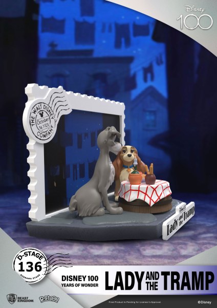 DIORAMA LA DAMA Y EL VAGABUNDO - ETAPA D DEL 100 ANIVERSARIO DE DISNEY