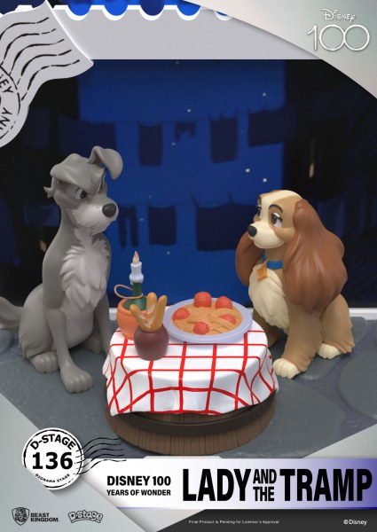 DIORAMA LA DAMA Y EL VAGABUNDO - ETAPA D DEL 100 ANIVERSARIO DE DISNEY