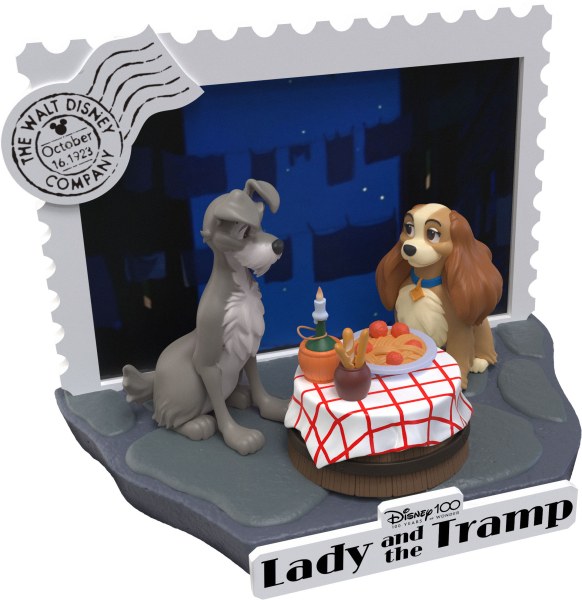 DIORAMA LA DAMA Y EL VAGABUNDO - ETAPA D DEL 100 ANIVERSARIO DE DISNEY