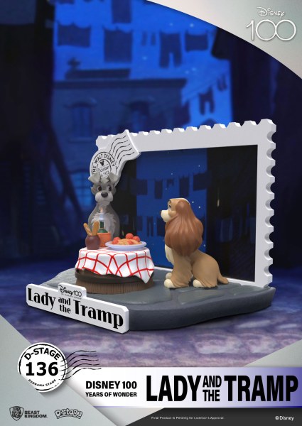 DIORAMA LA DAMA Y EL VAGABUNDO - ETAPA D DEL 100 ANIVERSARIO DE DISNEY