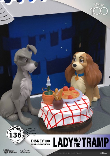 DIORAMA LA DAMA Y EL VAGABUNDO - ETAPA D DEL 100 ANIVERSARIO DE DISNEY
