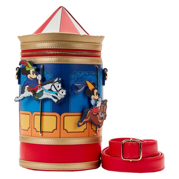 BOLSO DE HOMBRO CARRUSEL MICKEY & MINNIE VALIENTE PEQUEÑOS BOLSOS DE HOMBRO - DISNEY LOUNGEFLY