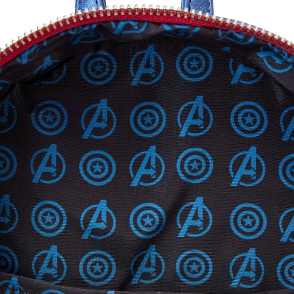 MOCHILA MINI MOCHILA COSPAY METALIZADA CAPITAN AMERICA - DISNEY LOUNGEFLY