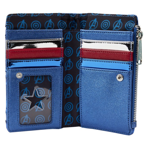 CARTERA COSPLAY METALIZADA CAPITAN AMERICA - MARVEL LOUNGEFLY