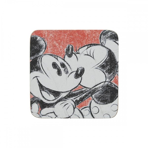 Set de 4 posavasos Mickey y Minnie Mouse - DISNEY ENCHANTING