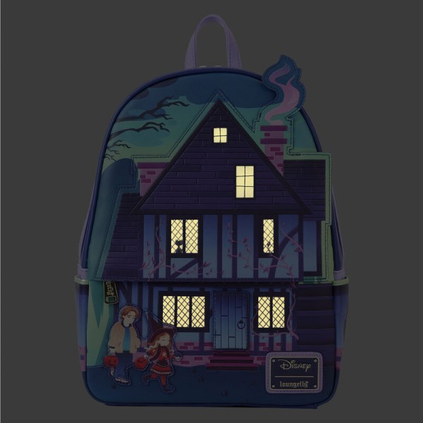 MINI MOCHILA HOCUS SANDERSON HERMANAS CASA GLOW - DISNEY LOUNGEFLY