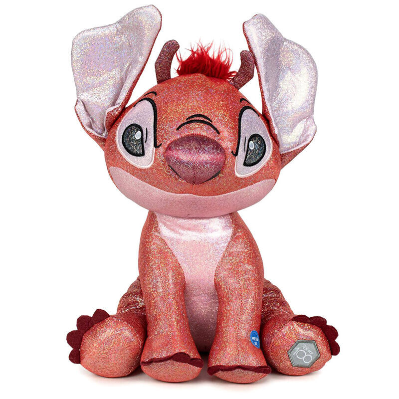 Peluche de Stitch Leroy Glitter del centenario de Disney, 28 cm